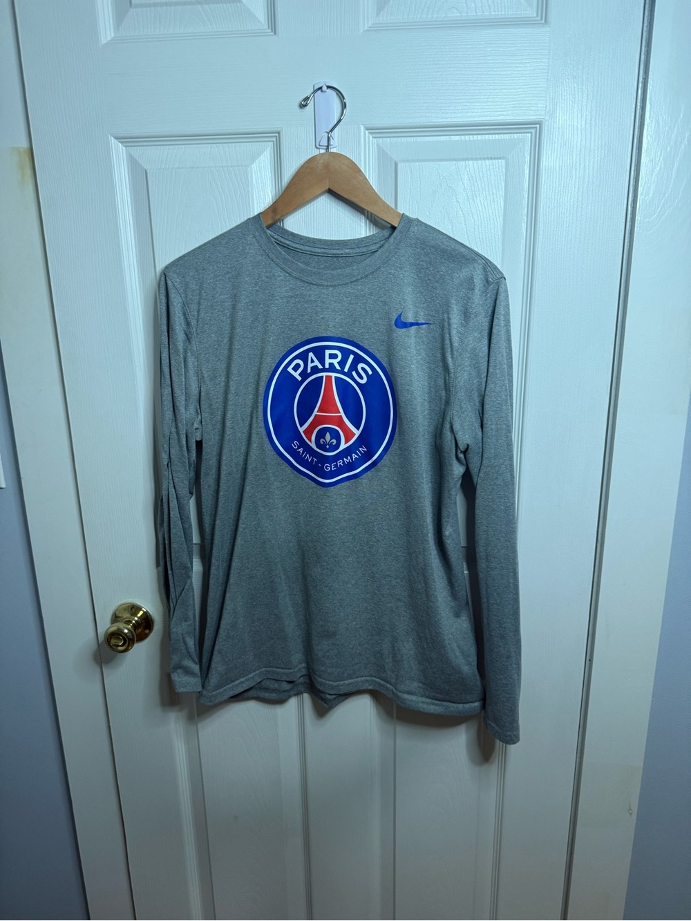 Nike Gray Long Sleeve Paris Saint-Germain Performance Tee